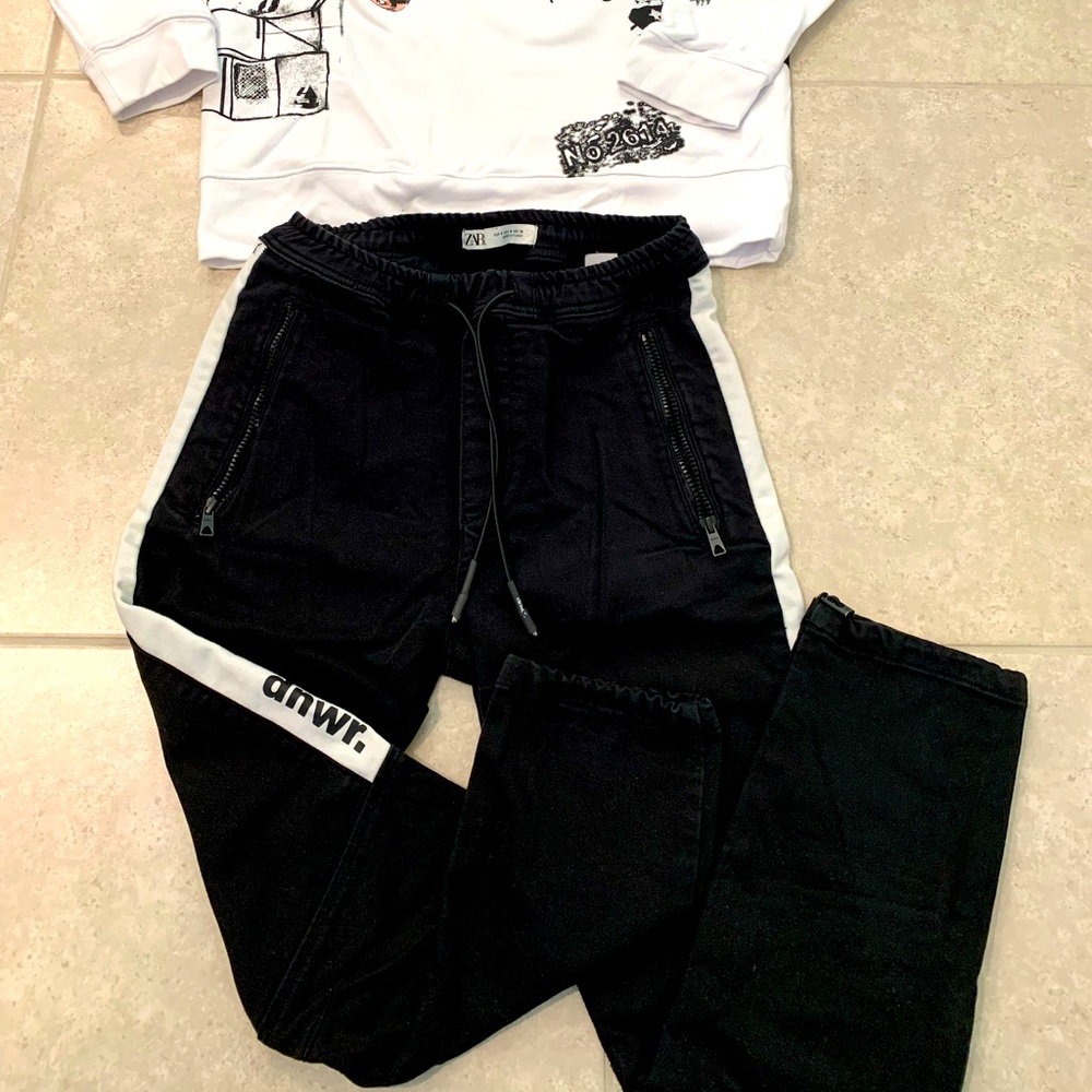 Zara DNWR Sweatshirt Top Pants Set S